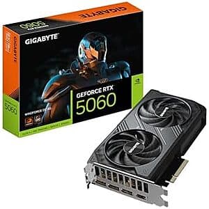 GIGABYTE GeForce RTX 5060 WINDFORCE OC 8G Graphics Card $260 + Free Shipping