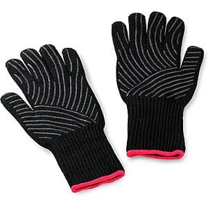 Weber Premium Flexible Heat Resistant Grilling Gloves (Black, L/XL) $15