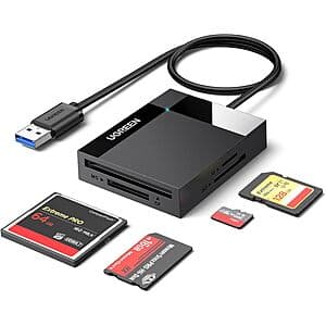 UGREEN USB 3.0 5Gbps SD Card Hub Adapter/Reader (Black) $8.50