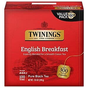100-Count Twinings English Breakfast Tea Bags $8 w/ Subscribe & Save