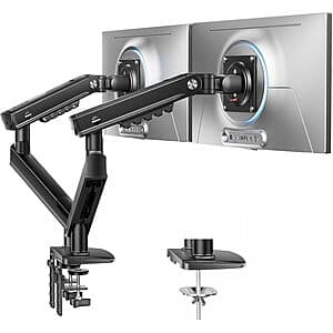 HUANUO FlowLift Pro Dual-Monitor Mount (13–32" Screens) $27 + Free S&H