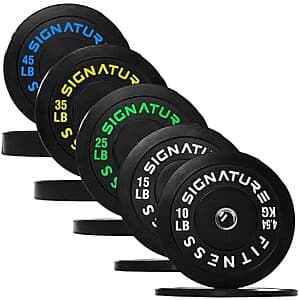 260-Lbs Fitvids Olympic 2" Bumper Weight Plates Set (10/15/25/35/45 Pairs) $190 + Free Shipping