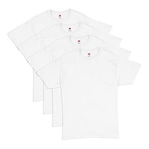 4-Pack Hanes Men's Essentials 100% Cotton Short Sleeve T-Shirt (Various Colors) from $13.25