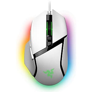 Razer Basilisk V3 Wired Optical Gaming Mouse w/ Chroma RBG Lighting (White) $38 + Free Shipping