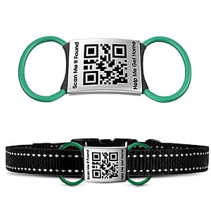 TechMark Slide-on QR Code Dog Tag for 1" Collars $4 & More + Free S&H