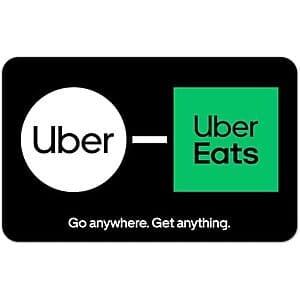 $100 Uber eGift Card (Email Delivery) $90