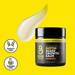 4-Oz The Beard Club Men's Biotin Beard Balm (Amber Cedar Scent) $3.40 w/ Subscribe & Save