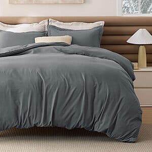 4-Pc Bedsure Mellow Marshmallow Comforter & Duvet Cover Set:King $25, Queen $21.50