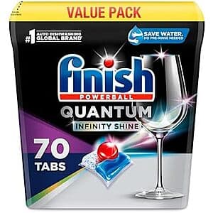 Prime Members: 70-Count Finish Quantum Infinity Shine Dishwasher Pods $9.70 w/ Subscribe & Save + Free Shipping & More