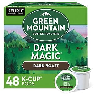 48-Count Green Mountain Coffee Dark Magic Extra-Bold K-Cup Pods (Dark Roast) $12.30 + Free Shipping on $45+