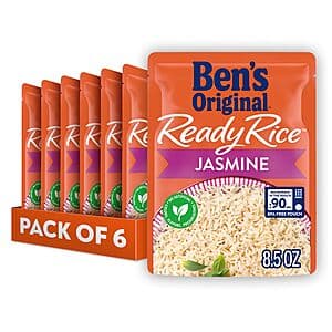 6-pk 8.5-oz BEN'S ORIGINAL Ready Rice Jasmine Rice $5.55 w/ Subscribe & Save