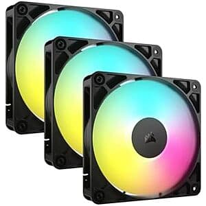 3-Pk CORSAIR RS120 ARGB 120mm PWM Fans $35