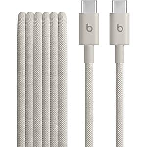 5′ Beats USB-C to USB-C 60W Woven Fast Charging Cable (various colors) $7.60
