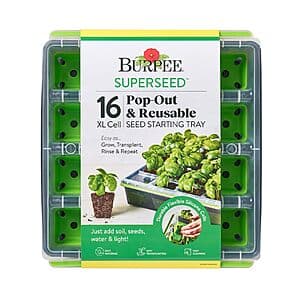 Burpee SuperSeed Seed Starting Tray w/ 16 XL Pop-Out Cells $8.40