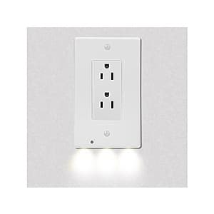 5-Pk BH Electrical Outlet Covers w/ Built-In Night Light (Squared) $17 + Free S&H w/ Amazon Prime