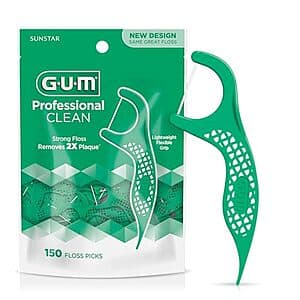 150-Ct GUM Professional Clean Floss Picks (Fresh Mint) $3.60 w/ S&S