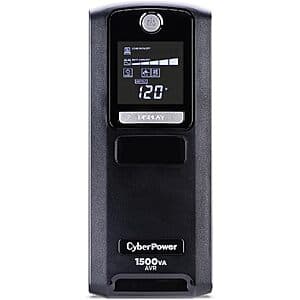 Prime: CyberPower CP1500GAVR 10-Outlet 1500VA/900W AVR Line‑Interactive UPS Battery Backup $129 + Free S&H