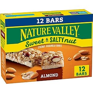 12-Pack 1.2-Oz Nature Valley Sweet & Salty Chewy Granola Bars (Almond) $3.75 w/ Subscribe & Save