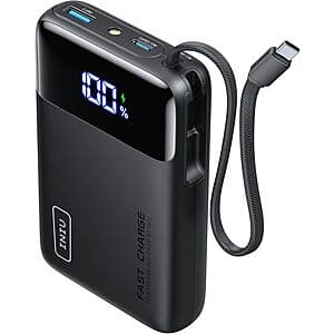 INIU 20000 mAh 45W Power Bank w/ Built-In USB-C Cable $20.35 + Free Shipping