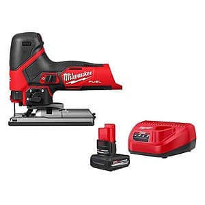 Milwaukee M12 12V Fuel Jig Saw w/ HIGH OUTPUT XC 5.0 Battery Starter Kit $159 + Free Shipping