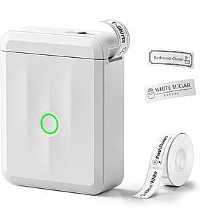 NIIMBOT D110 Bluetooth Label Printer Machine (White) $9