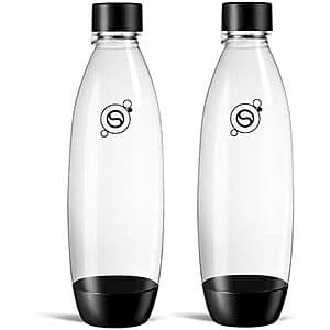 2-Pack 1L sodastream Dishwasher Safe Slim Bottle (Black) $8.55 w/ S&S