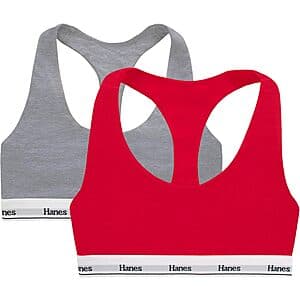 Prime Members: 2-Pack Hanes Women's Originals Racerback Cotton Bralette $7.65 + Free Shipping