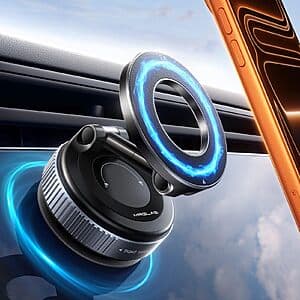 MRGLAS Magsafe 360° Adjustable Vacuum Suction Car Dashboard Phone Mount $11