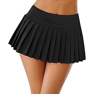 Avidlove pleated mini skirt available in multiple color options.
