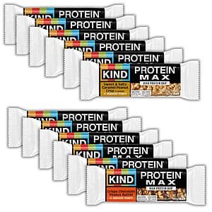 12-Ct 2.2-Oz KIND Protein MAX Bars (Variety Pack) $12.15 w/ S&S