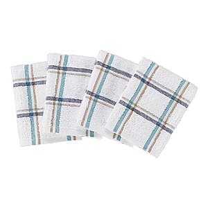 4-Pk Mainstays 12”x12” Woven Kitchen Dish Cloth Set (Multicolor) $3.60 + Free Pickup