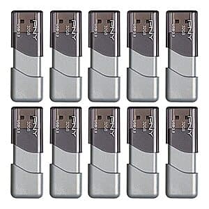 10-Pack 32GB PNY Turbo Attaché 3 USB 3.0 Flash Drive (Silver) $25