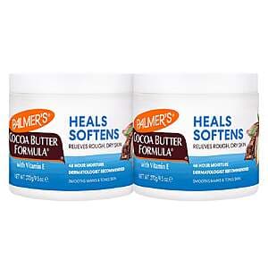 Palmer's Head to Toe Moisturizer solid lotion tin with cocoa butter formula in brown packaging.