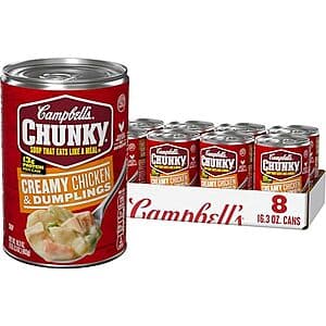 8-pk 16.3-oz Campbell's Chunky Soup (Creamy Chicken & Dumplings) $11 w/ Subscribe & Save