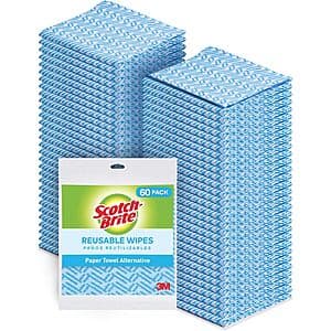 12-Pack 5-Count Scotch-Brite Reusable Wipes $13.30 w/ Subscribe & Save