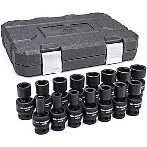 15-Piece GEARWRENCH 1/2" 6-Point Metric Universal Impact Socket Set $71.40 + Free Shipping