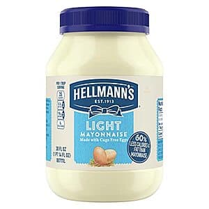 Select Accounts: 30-Oz Hellmann's Light Mayonnaise $2.60 w/ Subscribe & Save