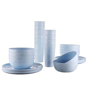 30-Pc Mainstays Etched Pattern Plastern Dinnerware Set (4 Colors) $9.90 + Free S&H on $35+