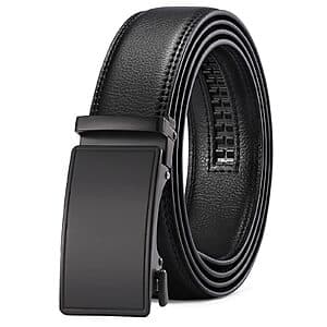 SENDEFN Men's Automatic Ratchet Slide Leather Belt (various) from $6