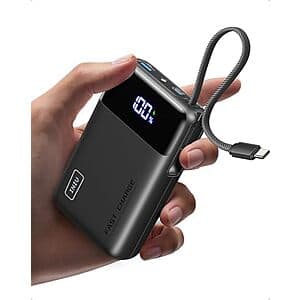 INIU 20000mAh 45W Power Bank w/ Built-In USB-C Cable (Black) $18.85 + Free Shipping