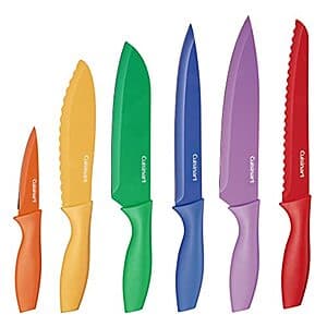 12-Piece Cuisinart Advantage Multicolor Kitchen Knife Set $10
