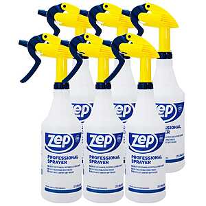 6-Pack ZEP 32-Oz Professional Spray Bottles $12 or less + Free Shipping