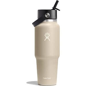 32-oz Hydro Flask Flex Straw Travel Insulated Stainless Steel Water Bottle (Oat) $22.50