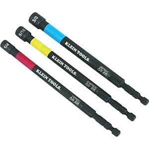 3-Pc Klein Tools Magnetic Color-Coded Power Nut Setter Set $16