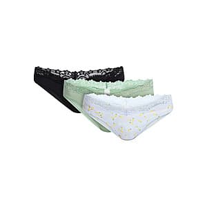 3-Pk No Boundaries Women's Thong Panties (Various) from $4.40