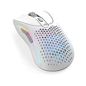 Glorious Gaming D2 Wireless Ergonomic Mouse (White) $20 + Free S&H w/ Prime