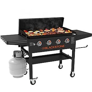 36" Blackstone 4-Burner Propane Gas Flat Top Griddle Grill w/ Hard Cover $270 + Free Store Pickup