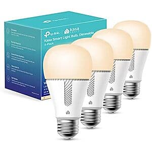 (Used) 4-Pk A19 Kasa Smart Light Bulbs $9.05