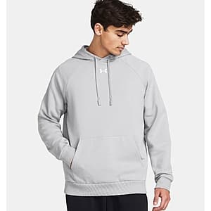 Under Armour Men's UA Rival Fleece Hoodie (Mod Gray / White, Limited Sizes) $14 + Free Shipping
