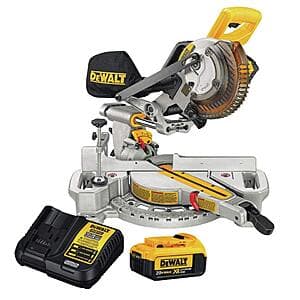 DEWALT 20V MAX 7-1/4" Miter Saw w/ 20V MAX 4Ah Battery & Charger $349 + Free S&H